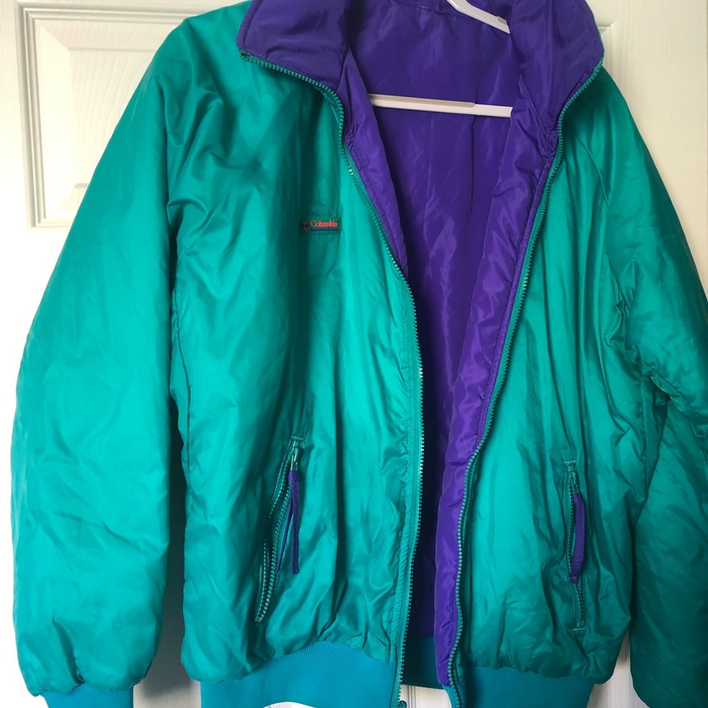 Vintage Columbia Radial Sleeve Reversible Thinsulate Snow Jacket